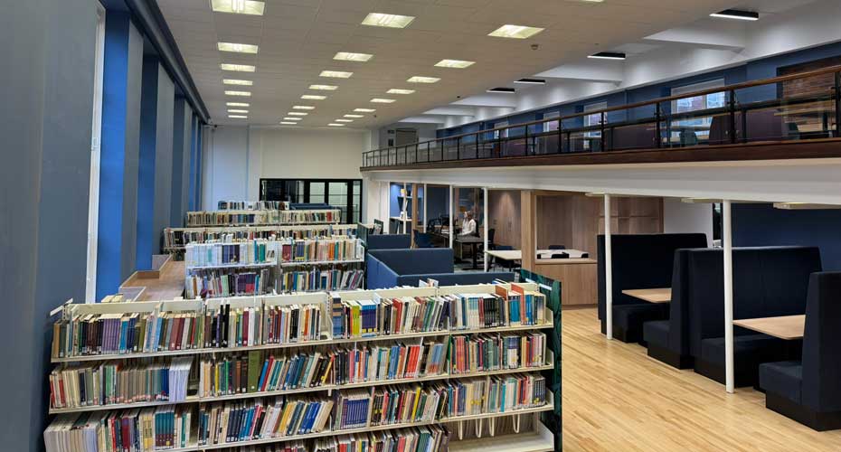 Haighton Library - shelves of books.